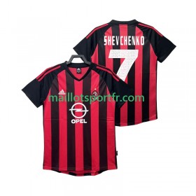Maillot de Foot AC Milan SHEVCHENKO 7 2003 Retro Domicile 2002